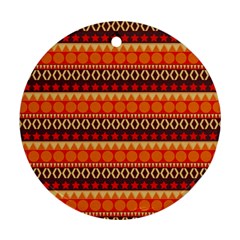 Abstract Lines Seamless Pattern Round Ornament (two Sides)