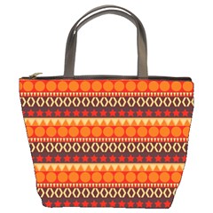 Abstract Lines Seamless Pattern Bucket Bags by Simbadda