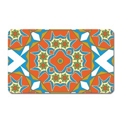 Digital Computer Graphic Geometric Kaleidoscope Magnet (rectangular) by Simbadda