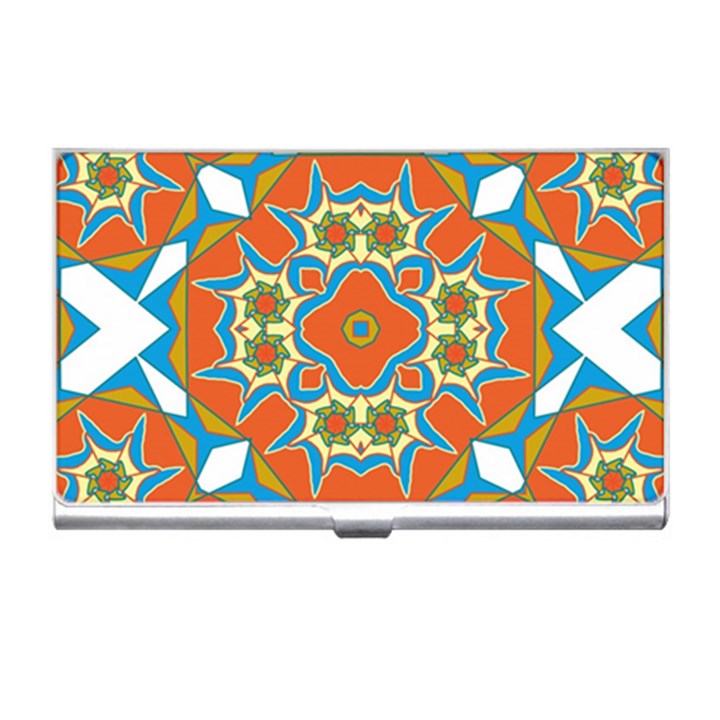 Digital Computer Graphic Geometric Kaleidoscope Business Card Holders