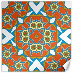 Digital Computer Graphic Geometric Kaleidoscope Canvas 12  X 12   by Simbadda