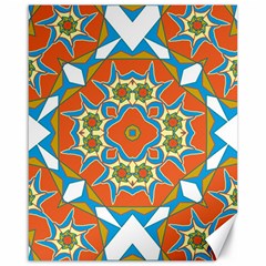 Digital Computer Graphic Geometric Kaleidoscope Canvas 16  X 20   by Simbadda