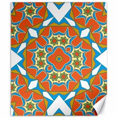 Digital Computer Graphic Geometric Kaleidoscope Canvas 20  X 24   by Simbadda