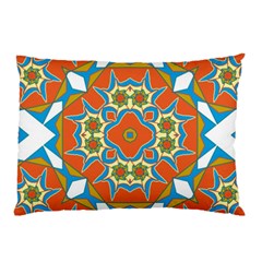 Digital Computer Graphic Geometric Kaleidoscope Pillow Case