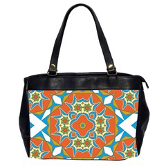 Digital Computer Graphic Geometric Kaleidoscope Office Handbags (2 Sides)  by Simbadda