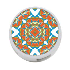 Digital Computer Graphic Geometric Kaleidoscope 4-port Usb Hub (one Side) by Simbadda