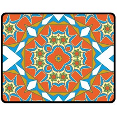 Digital Computer Graphic Geometric Kaleidoscope Fleece Blanket (medium) 