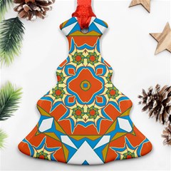 Digital Computer Graphic Geometric Kaleidoscope Ornament (christmas Tree) 