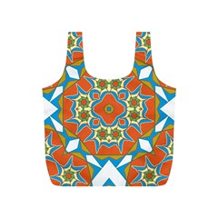 Digital Computer Graphic Geometric Kaleidoscope Full Print Recycle Bags (s)  by Simbadda