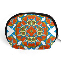 Digital Computer Graphic Geometric Kaleidoscope Accessory Pouches (medium)  by Simbadda