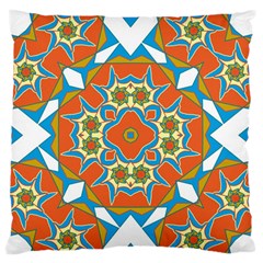 Digital Computer Graphic Geometric Kaleidoscope Standard Flano Cushion Case (two Sides) by Simbadda