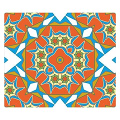 Digital Computer Graphic Geometric Kaleidoscope Double Sided Flano Blanket (small)  by Simbadda