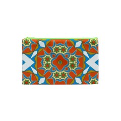 Digital Computer Graphic Geometric Kaleidoscope Cosmetic Bag (xs)