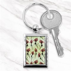 Vintage Style Seamless Floral Wallpaper Pattern Background Key Chains (rectangle)  by Simbadda