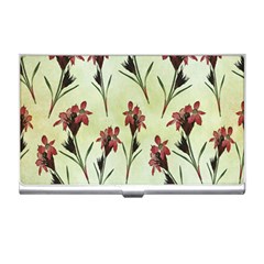 Vintage Style Seamless Floral Wallpaper Pattern Background Business Card Holders by Simbadda