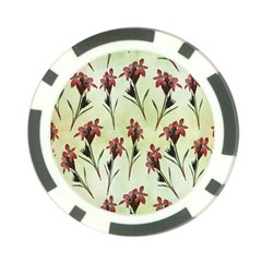 Vintage Style Seamless Floral Wallpaper Pattern Background Poker Chip Card Guard by Simbadda