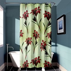 Vintage Style Seamless Floral Wallpaper Pattern Background Shower Curtain 36  X 72  (stall) 