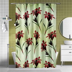 Vintage Style Seamless Floral Wallpaper Pattern Background Shower Curtain 48  X 72  (small)  by Simbadda