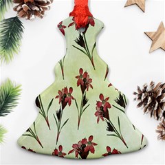 Vintage Style Seamless Floral Wallpaper Pattern Background Ornament (christmas Tree) 