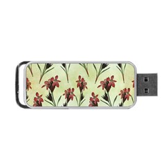 Vintage Style Seamless Floral Wallpaper Pattern Background Portable Usb Flash (two Sides)