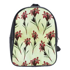 Vintage Style Seamless Floral Wallpaper Pattern Background School Bags (xl)  by Simbadda