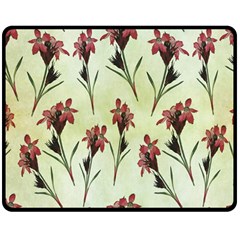 Vintage Style Seamless Floral Wallpaper Pattern Background Double Sided Fleece Blanket (medium) 