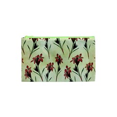 Vintage Style Seamless Floral Wallpaper Pattern Background Cosmetic Bag (xs)