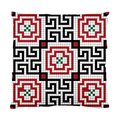 Vintage Style Seamless Black, White And Red Tile Pattern Wallpaper Background Standard Cushion Case (one Side) by Simbadda