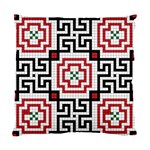 Vintage Style Seamless Black, White And Red Tile Pattern Wallpaper Background Standard Cushion Case (One Side) Front