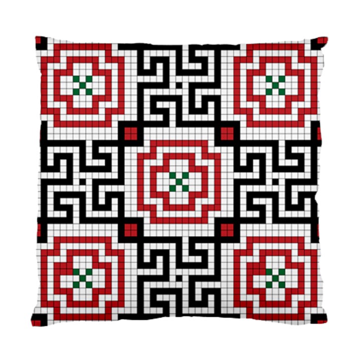 Vintage Style Seamless Black, White And Red Tile Pattern Wallpaper Background Standard Cushion Case (One Side)