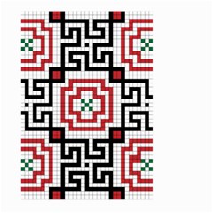 Vintage Style Seamless Black, White And Red Tile Pattern Wallpaper Background Large Garden Flag (two Sides)