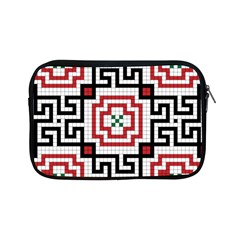 Vintage Style Seamless Black, White And Red Tile Pattern Wallpaper Background Apple Ipad Mini Zipper Cases by Simbadda