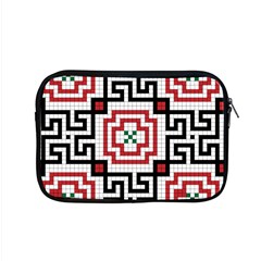 Vintage Style Seamless Black, White And Red Tile Pattern Wallpaper Background Apple Macbook Pro 15  Zipper Case by Simbadda