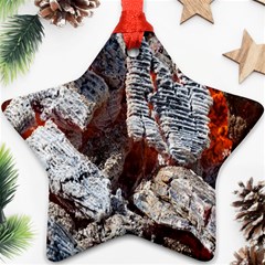 Wooden Hot Ashes Pattern Star Ornament (two Sides) by Simbadda