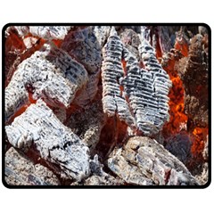 Wooden Hot Ashes Pattern Fleece Blanket (medium) 