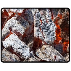 Wooden Hot Ashes Pattern Double Sided Fleece Blanket (medium) 