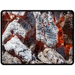 Wooden Hot Ashes Pattern Double Sided Fleece Blanket (large)  by Simbadda