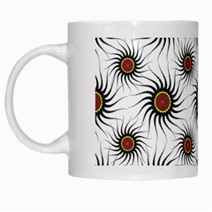 Pearly Pattern Half Tone Background White Mugs by Simbadda