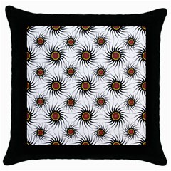 Pearly Pattern Half Tone Background Throw Pillow Case (black) by Simbadda