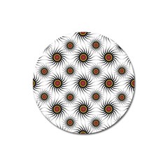 Pearly Pattern Half Tone Background Magnet 3  (round) by Simbadda