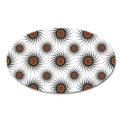 Pearly Pattern Half Tone Background Oval Magnet by Simbadda