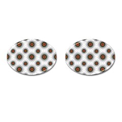 Pearly Pattern Half Tone Background Cufflinks (oval) by Simbadda