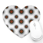 Pearly Pattern Half Tone Background Heart Mousepads Front