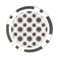 Pearly Pattern Half Tone Background Poker Chip Card Guard by Simbadda