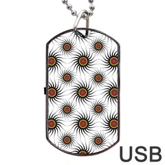 Pearly Pattern Half Tone Background Dog Tag Usb Flash (one Side)