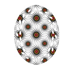 Pearly Pattern Half Tone Background Ornament (oval Filigree)