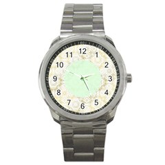 Seamless Abstract Background Pattern Sport Metal Watch