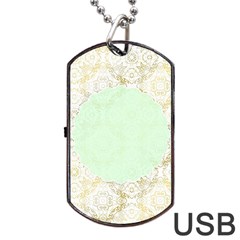 Seamless Abstract Background Pattern Dog Tag Usb Flash (two Sides)