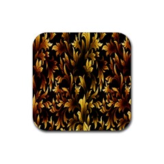 Loral Vintage Pattern Background Rubber Coaster (square)  by Simbadda