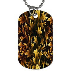 Loral Vintage Pattern Background Dog Tag (one Side)